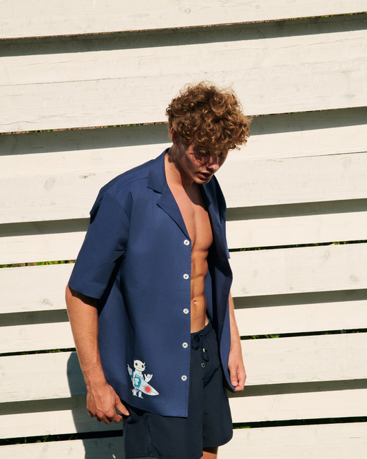 SHORT–SLEEVED SHIRT DRAFTED SURFER - AVION