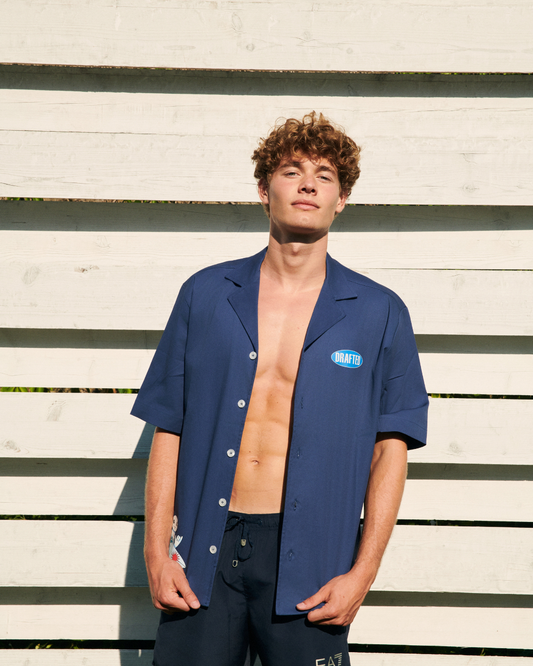 SHORT–SLEEVED SHIRT DRAFTED SURFER - AVION